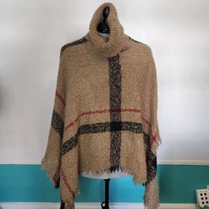 CHICSOUL MOCK NECK PONCHO